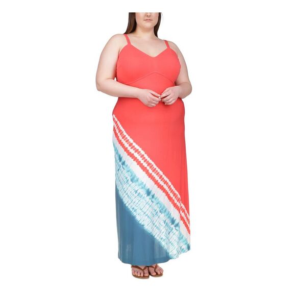 MICHAEL MICHAEL KORS Womens Teal Adjustable Slip Dress Maxi Dress Plus 1X - Picture 1 of 3